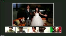 バンビーノ藤田のオンライン結婚式の様子。