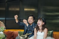 バンビーノ藤田のオンライン結婚式の様子。