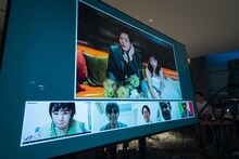 バンビーノ藤田のオンライン結婚式の様子。