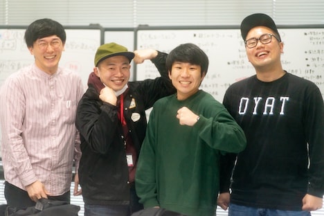 (左から)ザ・マミィ林田、ゾフィー上田、ハナコ秋山、ハナコ岡部。(c)テレビ朝日