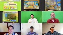 「ことばのパズル もじぴったんアンコール」をプレイする有吉弘行ら。