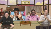 「ジンギス談！」に出演するタカアンドトシとパンクブーブー黒瀬（中央左）、ダイノジ大地（中央右）。(c)HBC