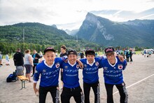 さらば青春の光・森田のモルックチーム「キングオブモルック」。(c)イシヅカマコト