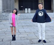 左からハイヒール・リンゴ、学天即・奥田。(c)読売テレビ