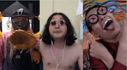 左からZAZY、かが屋・賀屋、コウテイ九条。