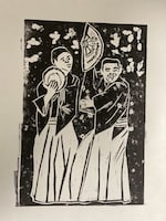 ニューヨーク屋敷の版画作品。