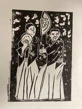 ニューヨーク屋敷の版画作品。