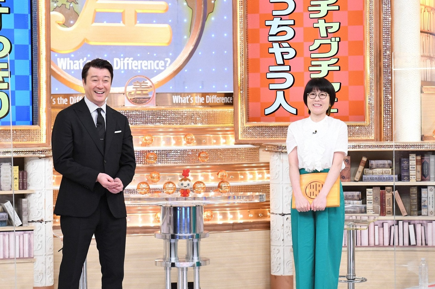 「この差って何ですか？」に出演する加藤浩次（左）と週替わりアシスタントの光浦靖子（右）。(c)TBS