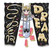 神保賢志さんが手がけたグッズイラスト。「一夜限りの悪い夢」というライブイメージをゴージャスに仕上げてくれました。