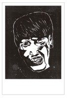 「ヤシキ版画展2020」で販売れるポストカード。