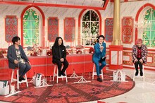 （左から）ミキ亜生、ピース又吉、霜降り明星・粗品、EXIT兼近。(c)TBS