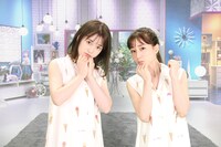 左から弘中綾香アナウンサー、田中みな実。(c)テレビ朝日