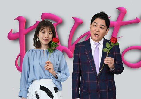 「ノブナカなんなん？」に出演する（左から）弘中綾香アナ、千鳥ノブ。(c)テレビ朝日