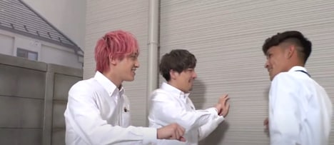 CM撮影中の様子。