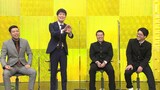 「爆笑問題のシンパイ賞!!」に出演する（左から）赤もみじ、サスペンダーズ。(c)テレビ朝日