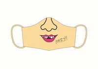 「あの頃の小宮 パーティーマスク（可愛いイラスト版）」