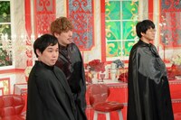 「霜降りミキXIT」で私服センスを競おうとする（左から）霜降り明星せいや、EXITりんたろー。、ミキ亜生。(c)TBS