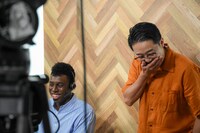 CM撮影中の様子。