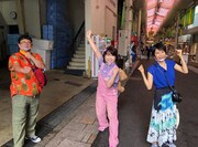 （左から）Wエンジン・チャンカワイ、はるな愛、村井美樹の鉄道チーム。(c)テレビ東京