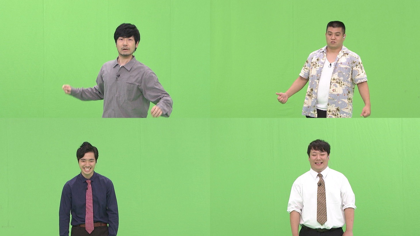 「ネタパレ」の「バーチャル大喜利」に出演する（上段左から）GAG福井、ジェラードンにしもと、（下段左から）四千頭身・石橋、ラランド・ニシダ。(c)フジテレビ