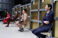 番組レギュラーの千鳥とアンガールズ田中。