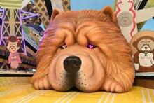 野性爆弾くっきー！が声を当てるチャウチャウ犬。(c)NHK