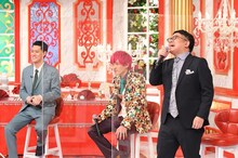 （左から）霜降り明星・粗品、EXIT兼近、ミキ昴生。(c)TBS