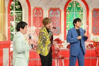 （左から）霜降り明星せいや、EXITりんたろー。、ミキ亜生。(c)TBS