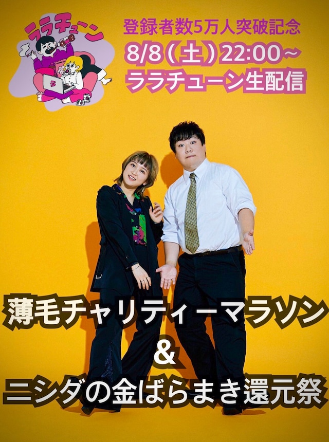 「LINE大公開 & 薄毛チャリティマラソン 〜生電話で俺を楽しませた人には送金しますSP〜」イメージ