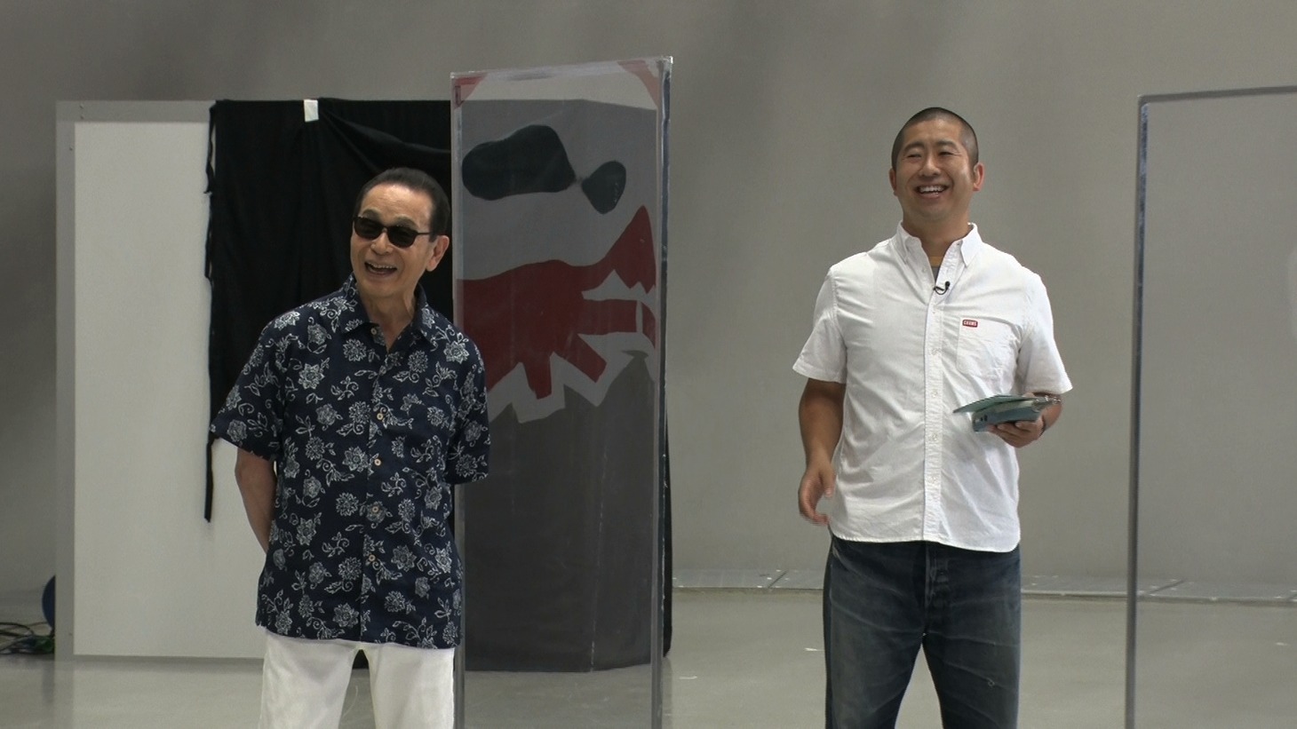 （左から）タモリ、ハライチ澤部。(c)テレビ朝日