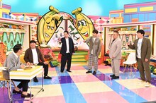 「バナナサンド」に出演する（左から）バナナマン、FUJIWARA、サンドウィッチマン。(c)TBS