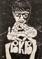 ヤシキ版画展2020 版画（BKBのコスプレした屋敷）