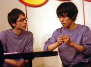 「バカ爆走!」に出演するワンスター。右が阿諏訪、左が佐々木修(現ソノシート)。