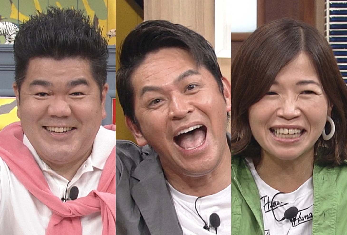 左からゴリけん、ますだおかだ岡田、オアシズ大久保。(c)TVQ九州放送