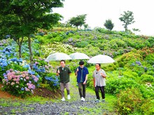 「梅沢・かまいたち＆しずちゃん・ぼる塾のタンデム自転車で行く福島バラエティロード」より。