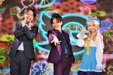 「GOD Tweet」に出演する（左から）ぺこぱ、えなこ。(c)関西テレビ