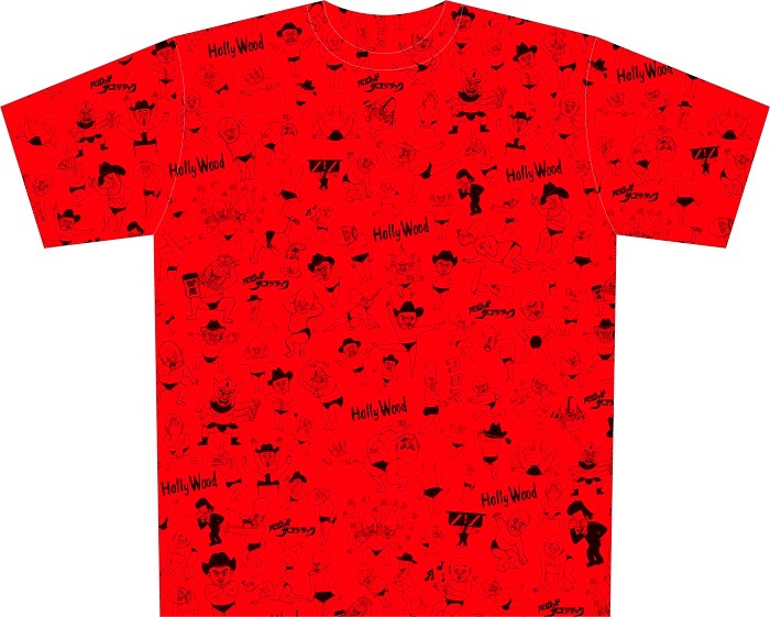 「ハリウッドザコシショウのものまね100連発ライブ！」
特製Tシャツ（赤）