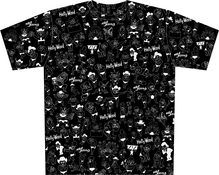 「ハリウッドザコシショウのものまね100連発ライブ！」
特製Tシャツ（黒）