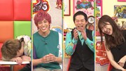 (左から)EXIT、今田耕司、指原莉乃。(c)テレビ朝日