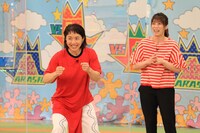 （左から）浜口京子、吉田沙保里。(c)フジテレビ