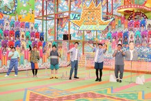 「VS嵐」に「ナダル軍団」として出演する（左から）ゆりやんレトリィバァ、尼神インター渚、霜降り明星、ミキ。(c)フジテレビ