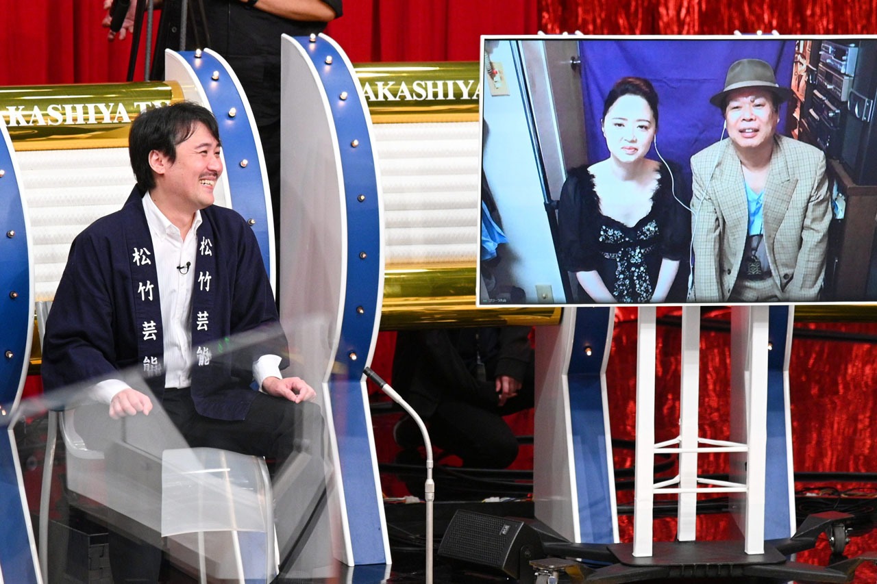 （左から）我こそは田中、まねだ聖子、ゴジーラ久山。