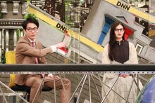 （左から）かまいたち濱家、立花恵理。(c)フジテレビ