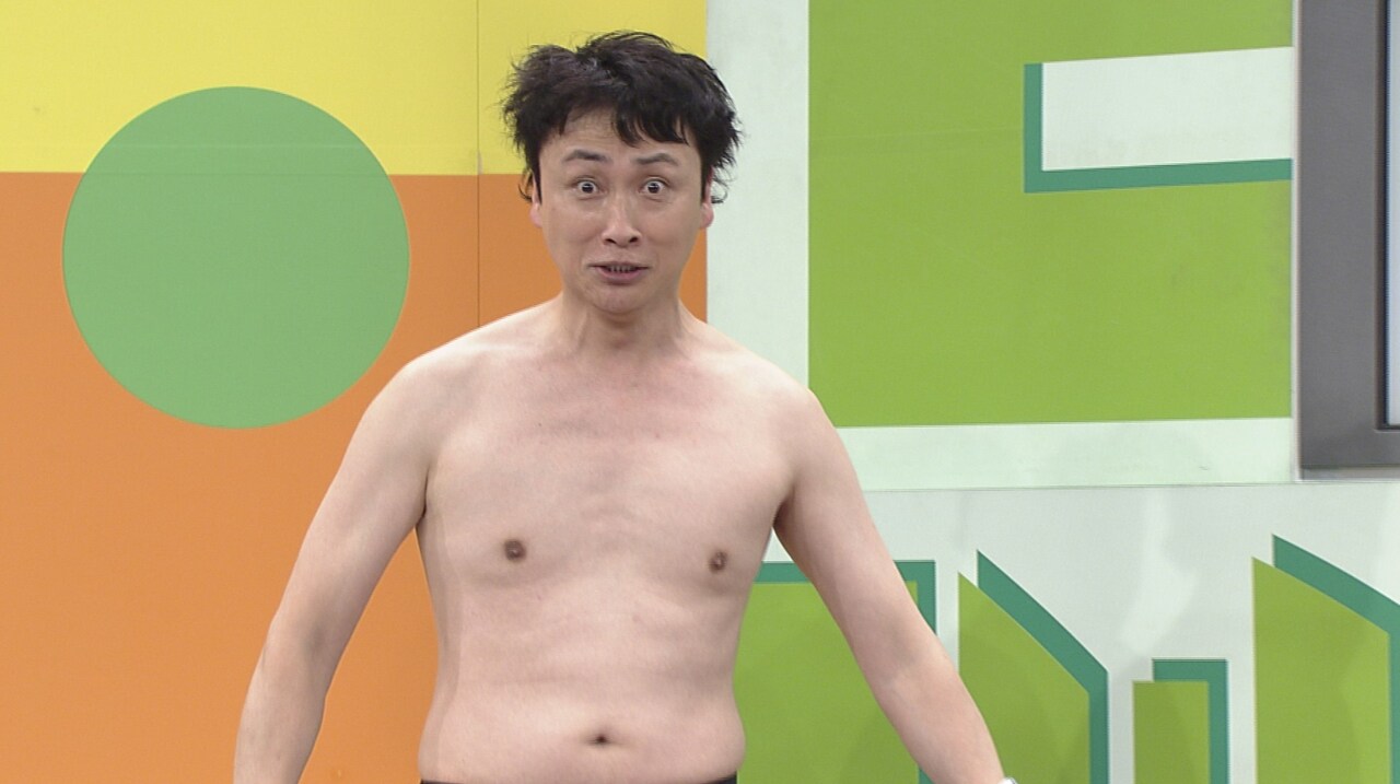 プラマイ岩橋の“体つきモノマネ”にアンジャッシュ児嶋＆おぎやはぎ小木が挑戦