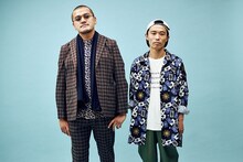 カミナリ。左から兵頭和也スタイルのまなぶ、カイジスタイルのたくみ。