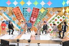 左からタカアンドトシ、アンガールズ、チョコレートプラネット、霜降り明星。