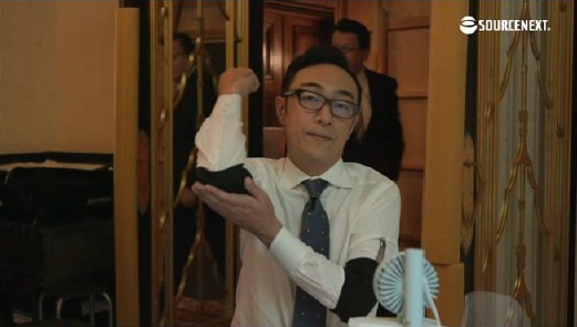 CM撮影中の様子。