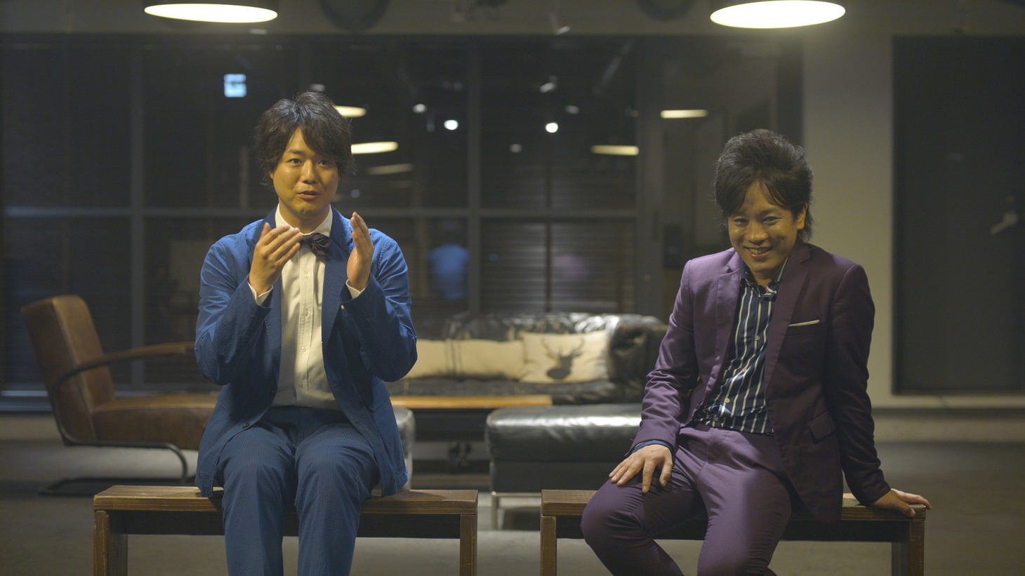 CM撮影中のぺこぱ。