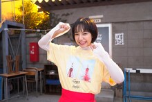 コント「スポーツ番長RX」に参加した山之内すず。