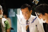 CM撮影中の様子。